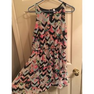 Xhilaration Chevron Floral sun dress